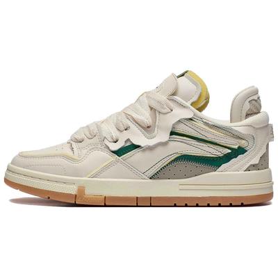 Li Ning We Wo Pro удобные мягкие эластичные скейт-кеды с амортизацией и износостойкостью, женские скейт-кеды светло-зеленого цвета AECT046-3