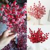 10Pcs Snow Frosted Artificial Holly Berries DIY Christmas Tree Pendant Wedding Decoration