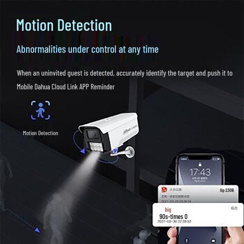 Внутренняя сетевая камера Dahua, 4 Мп/2 Мп, Smart Dual Light, HD ночное видение, модель HDW6433Z-A-IL.