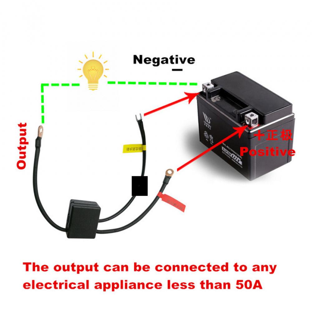Universal Motorcycle Atv Utv Battery Isolator - Remote Kill Switch (8-16V, 0-50A)