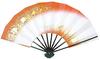 Love Chirashi Black Lacquered Fan for Dancing Fan, 1209-13, Double-Leg Pattern, Gradient, 9.5 Inches, Bone, Box, (Vermilion)
