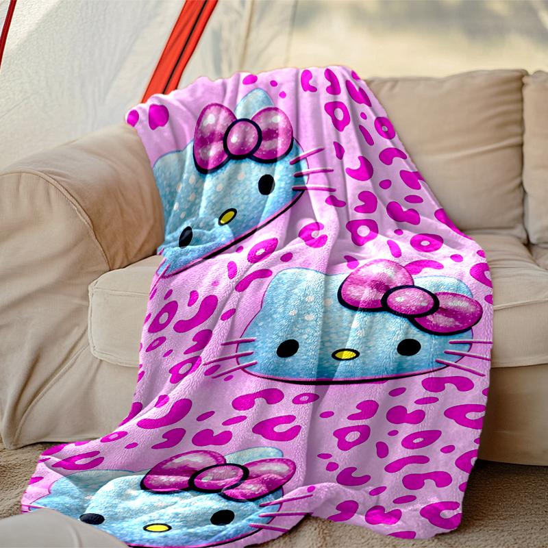 1pc Hello Kitty Blanket, Cozy Printed Throw Blanket, A Heartfelt Gift for Your Family and Friends