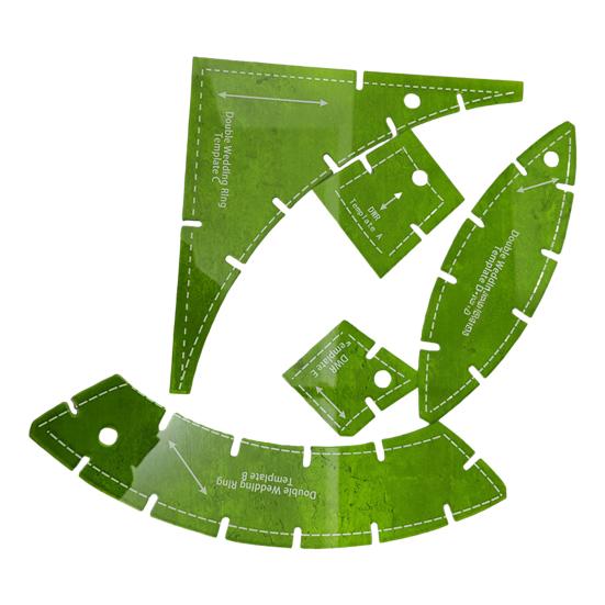 Reusable Quilting Templates Set Double Wedding Ring Quilt Templates Multifunctional Quilting Gauge