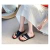 Модные сандалии женские на плоской подошве One Word Soft Bottom повседневные тапочки для улицы корейская пляжная обувь