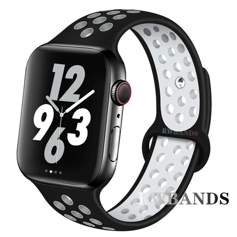 Спортивный ремешок для Apple Watch Band 46 мм 44 мм 40 мм 42-38-41 мм 45 мм Дышащий браслет iWatch Series 10 9 8 7 6 SE 5 3 Ultra 2 49 мм