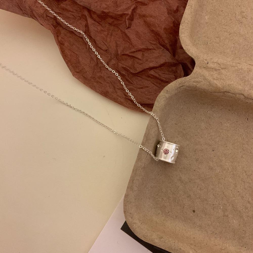 Цинк цинковый сплав ключичная цепочка маленькая стразы изысканная цепочка на шею ретро сплошной круг кулон ожерелье подарок