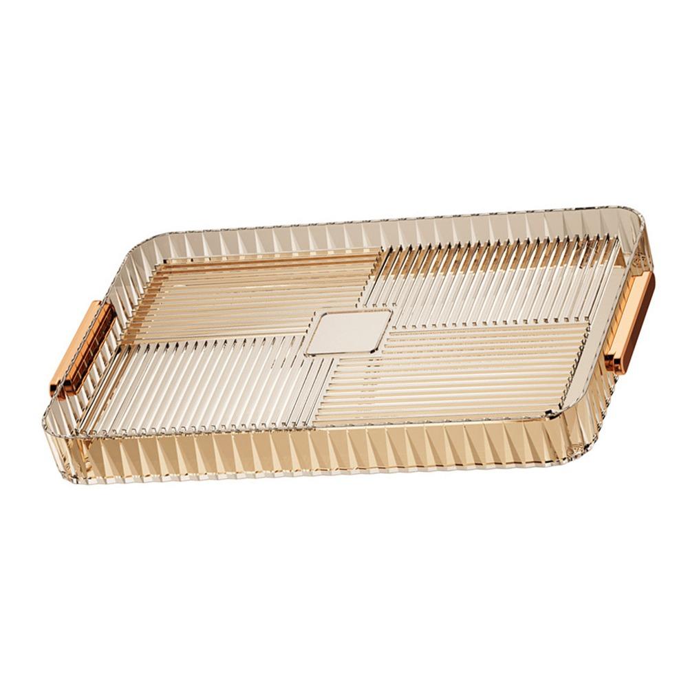 Plastic Material Water Drainage Tea Tray Large Capacity Multipurpose Tea Tray Home Living Room