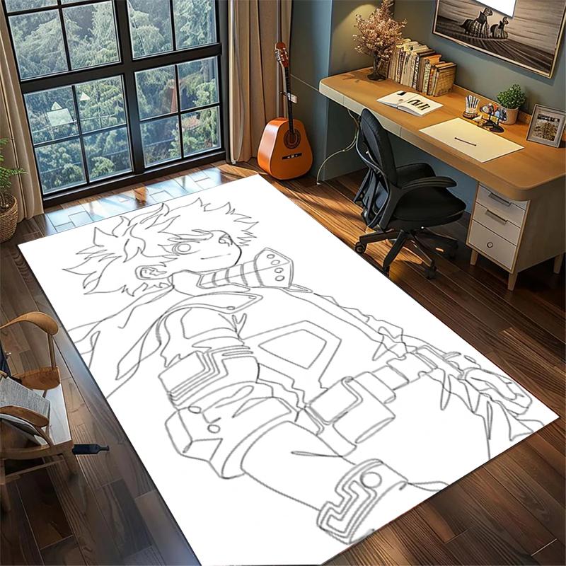 My Hero Academia Large Gamer Rug Non Slip Washable Area Mat Bedroom Home Floor Decor