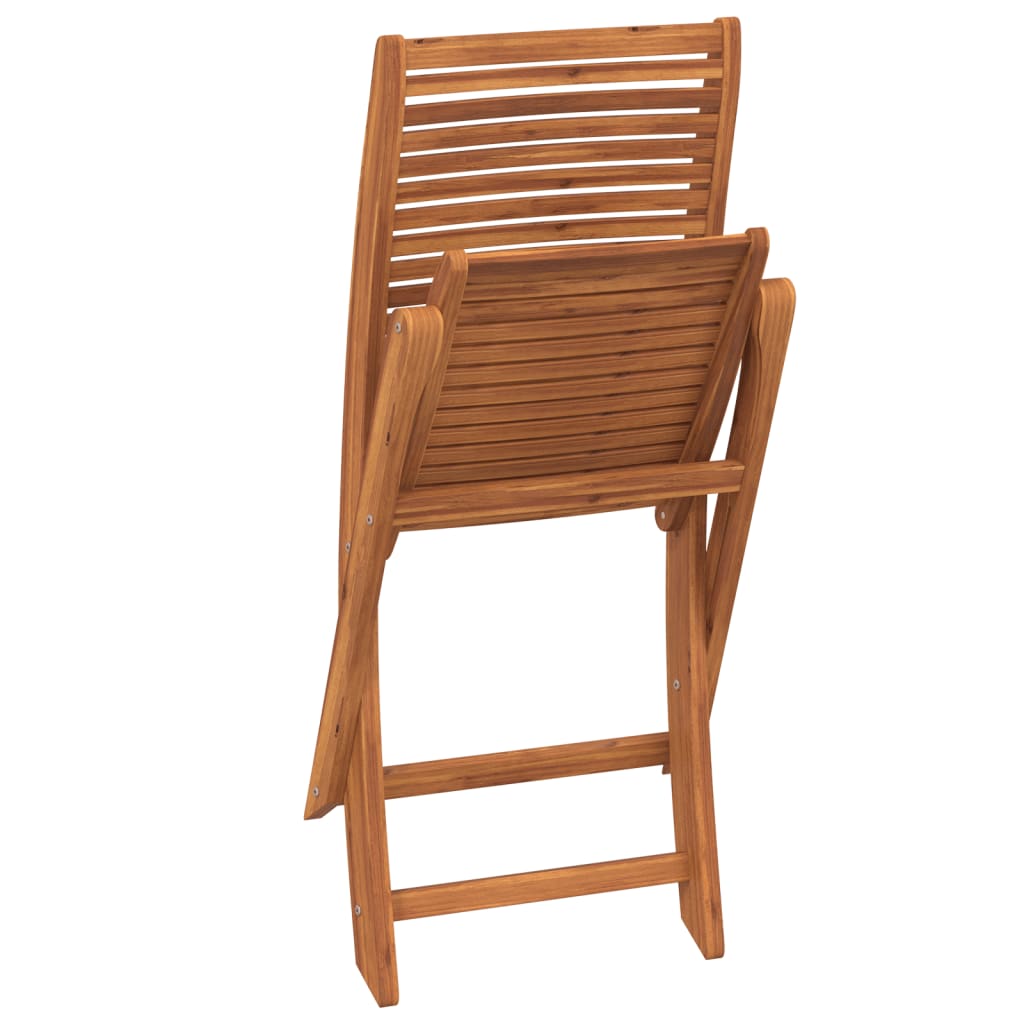 Garden Chairs 4 pcs Foldable Solid Acacia Wood