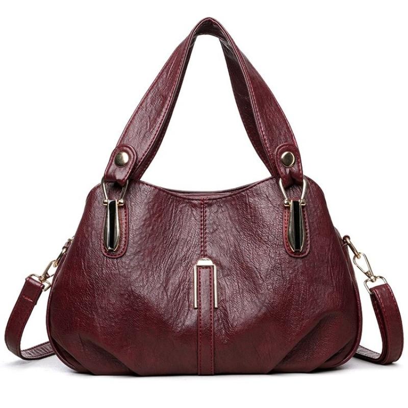 Женская сумка с текстурированной кожей и ручкой сверху, стильная сумка через плечо