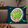 Cute Cartoon DDuolingos Pillow Case Silky elegant Comfort Sofa Bed Invisible zipper