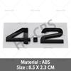 3D ABS 2.4 3.6 Letter Word Emblem 4.2 Rear Trunk Badge Decal Car Engine Displacement Symbol Stickers For  nlux7 A3 A4 A5 A6 A7 A8