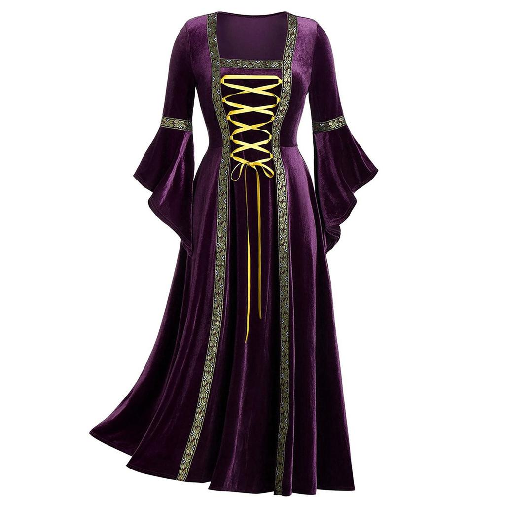 Women's Halloween Gothic Punk Style Work Neck Long Sleeve Fashion Dresses Dresses