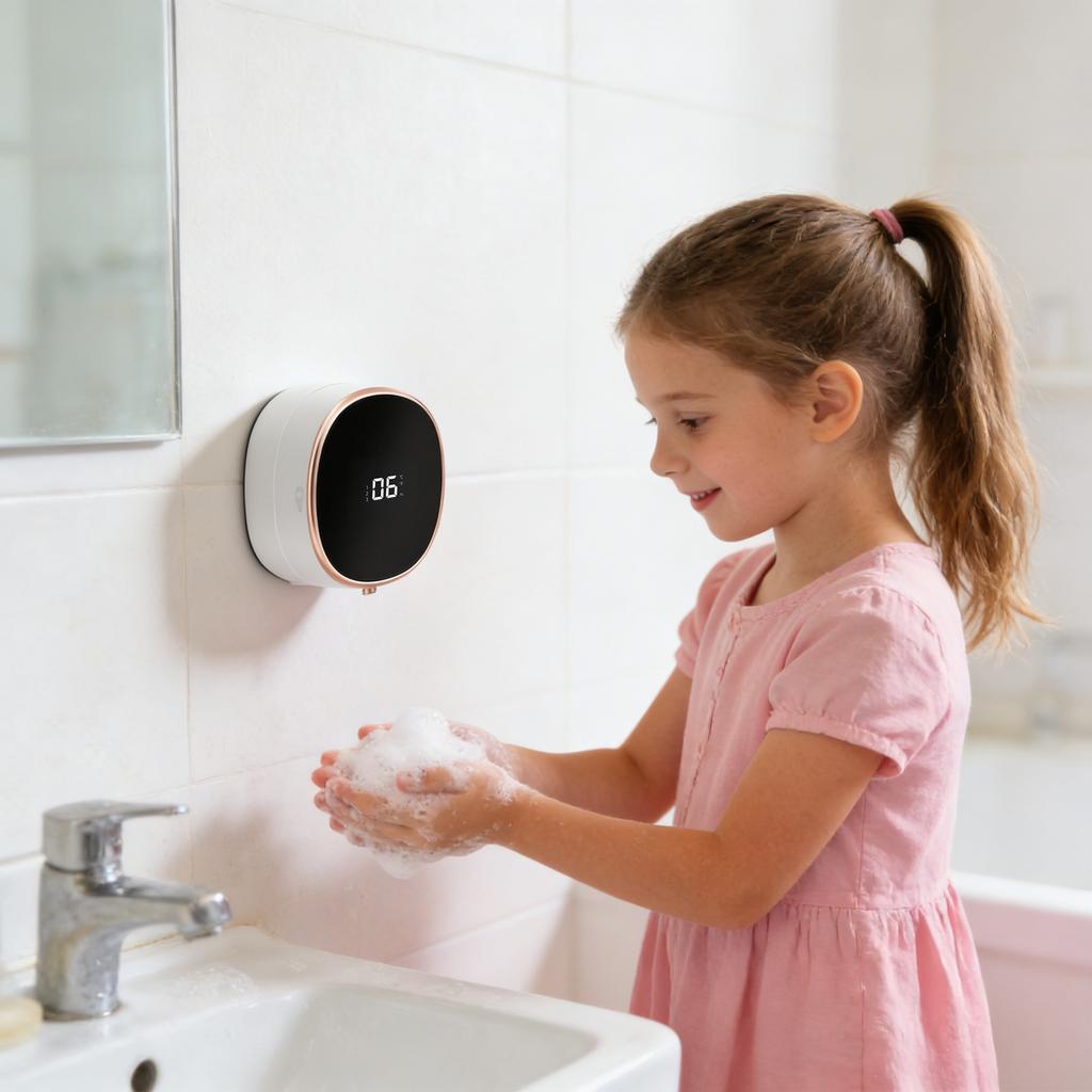 Автоматический дозатор мыла жидкий для ванной: Настенный перезаряжаемый бесконтактный регулируемый автоматический умный электрический пластиковый дозатор мыла - Кухня