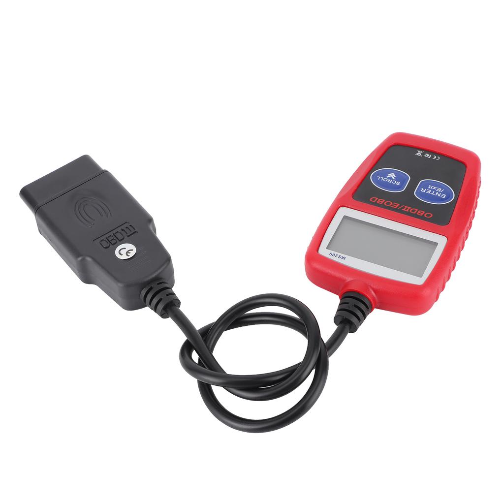 Диагностический сканер двигателя автомобиля OBD2 Детектор неисправностей ЖК-экран с подсветкой Автомобильный инструмент MS309