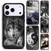 Howl of A Wolf Under The Moon pattern Phone Case for iPhone 17 16 15 Pro Max Air 14 13 12 11 Plus Shockproof Cover