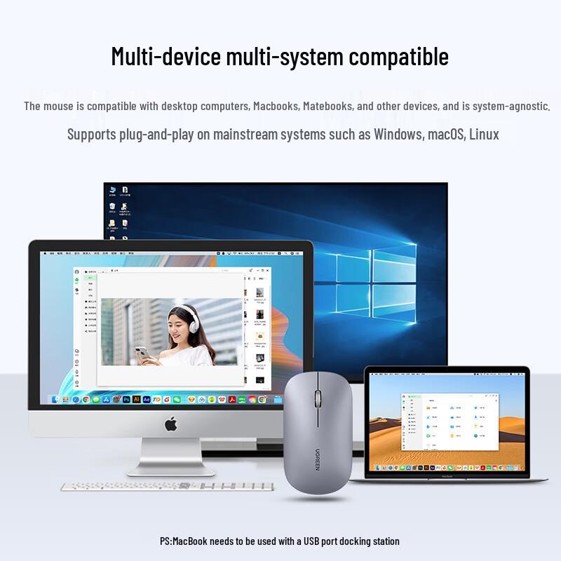 Ugreen 2.4G Wireless Silent Office Mouse