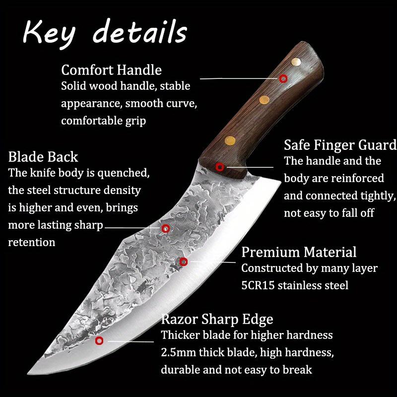 Forged Boning Knife Multipurpose Professional Kitchen Chef Knife Stainless Steel Knife Butcher Knife