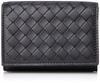 Кошелек Trifold 515385 VO0B2 Intrecciato Compact Wallet Leather Натуральная кожа Nero New Light Gray [Bottega Veneta] [Товар]
