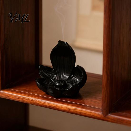 Backflow Incense Cones Lotus Burner Holder, Resin Cone Diffuser, Desktop Spiritual Home Decor Aromatherapy Holder for Yoga Meditation Tea Room Bedroom