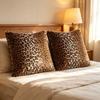 Leopard Print Throw Pillow Cover 45x45 30x50 Faux Fur Pillowcase Shaggy Pillow Case  Bed Decor