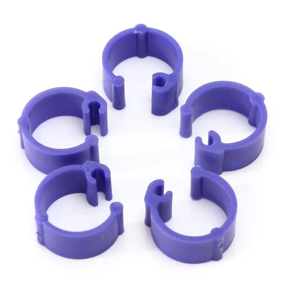 100 Pcs Colorful Bird Animal Leg Band Rings Poultry Clip