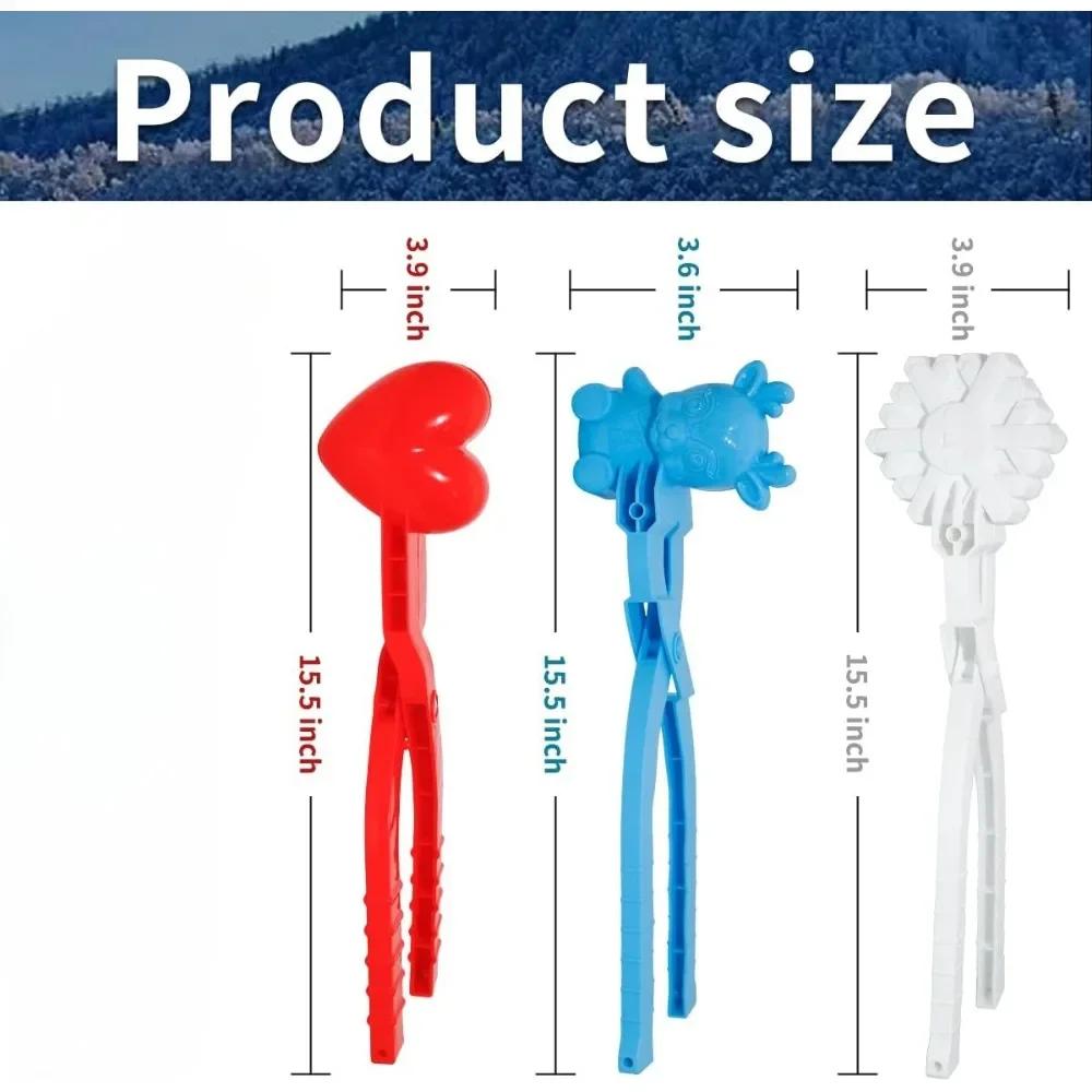 4 шт. Клипсы для лепки снежков, игрушки, забавные формы для лепки снежков для детей, зимние игры на открытом воздухе, игры в снежки, детский клип для снежков
