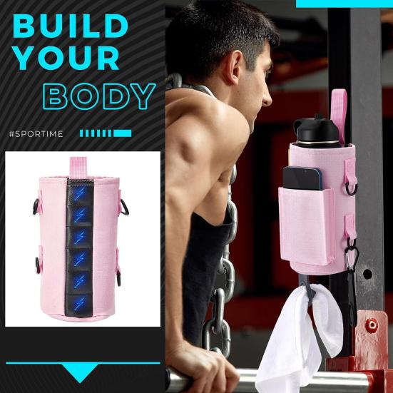 Магнитный чехол для бутылки с водой, регулируемый ремешок, держатель для бутылки с водой, сумка-переноска для бутылки с водой для занятий спортом на открытом воздухе и в тренажерном зале