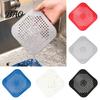 Dormitory Floor Drain 2PCS Square Cover for Shower Floor, TPR Hair Catcher Odor Non Slip Mat Stopper, Detachable Deodorizer Pad Bathroom Kitchen