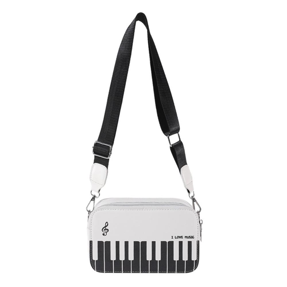 Vintage Mini Square Bag Fashion PU Leather Bag Leisure Piano Shoulder Bag Unisex