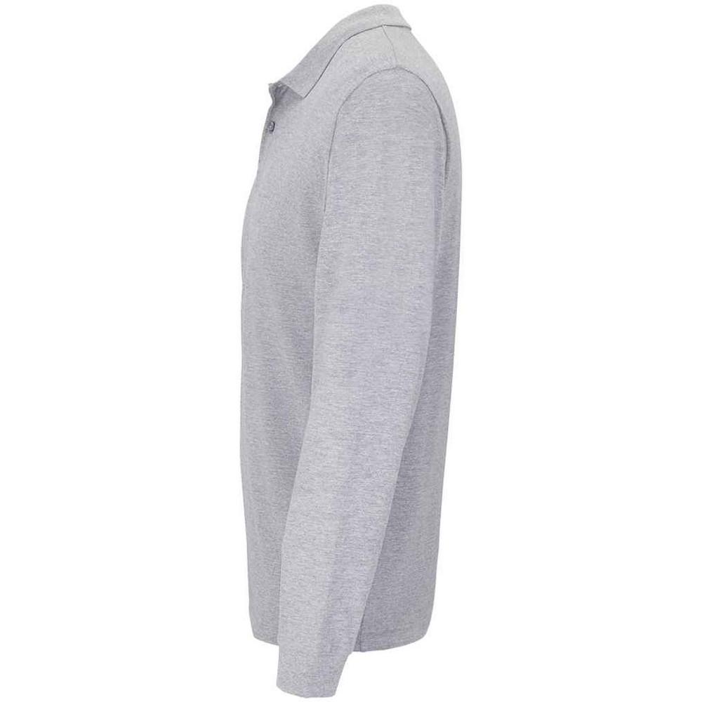 SOLS Рубашка-поло с длинными рукавами унисекс для взрослых Planet Marl Pique