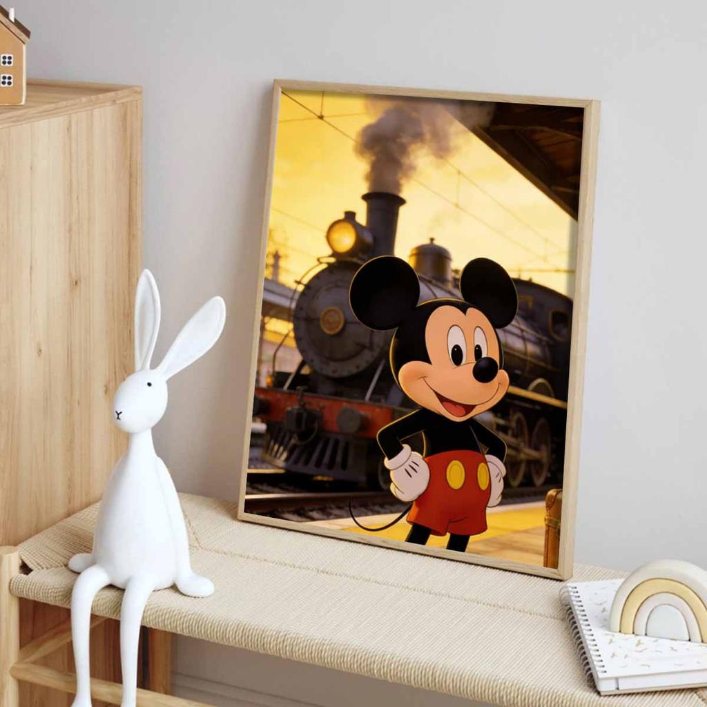 Disney Mickey Mouse steam train diamond painting mosaic art kit 5D handmade diy gift home decoration