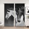 2 шт. дикая лошадь, черные животные, для мальчиков и детей, шторы, жалюзи, оконное оформление для спальни, офиса, кухни, гостиной, кабинета, домашнего декора