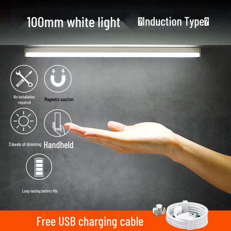 Перезаряжаемая светодиодная лента с датчиком движения и магнитным креплением для гардероба, шкафа или спальни