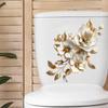 Beautiful Lotus Toilet Sticker Bathroom Toilet Cover Decorative Sticker Waterproof Self Adhesive