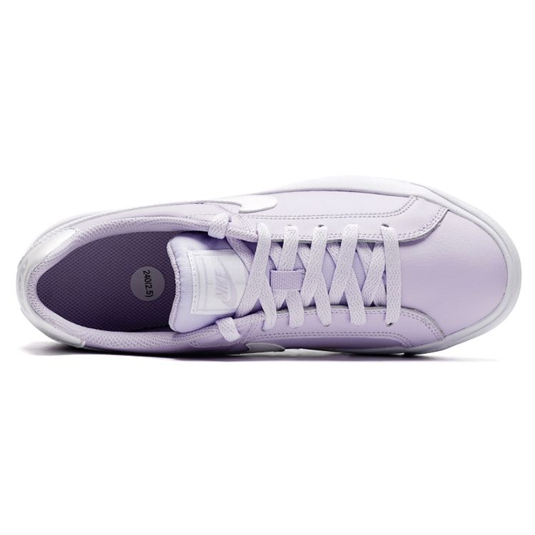 Nike Court Royale Ac Синтетическая кожа Нескользящие Прочные Амортизирующие Низкие Кроссовки Женские Кроссовки Белый Светло-фиолетовый AO2810-501