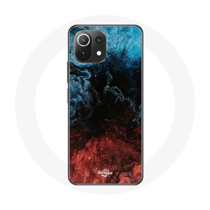 Case for Xiaomi Mi 11 Lite Abstract Texture Background Red Black Blue
