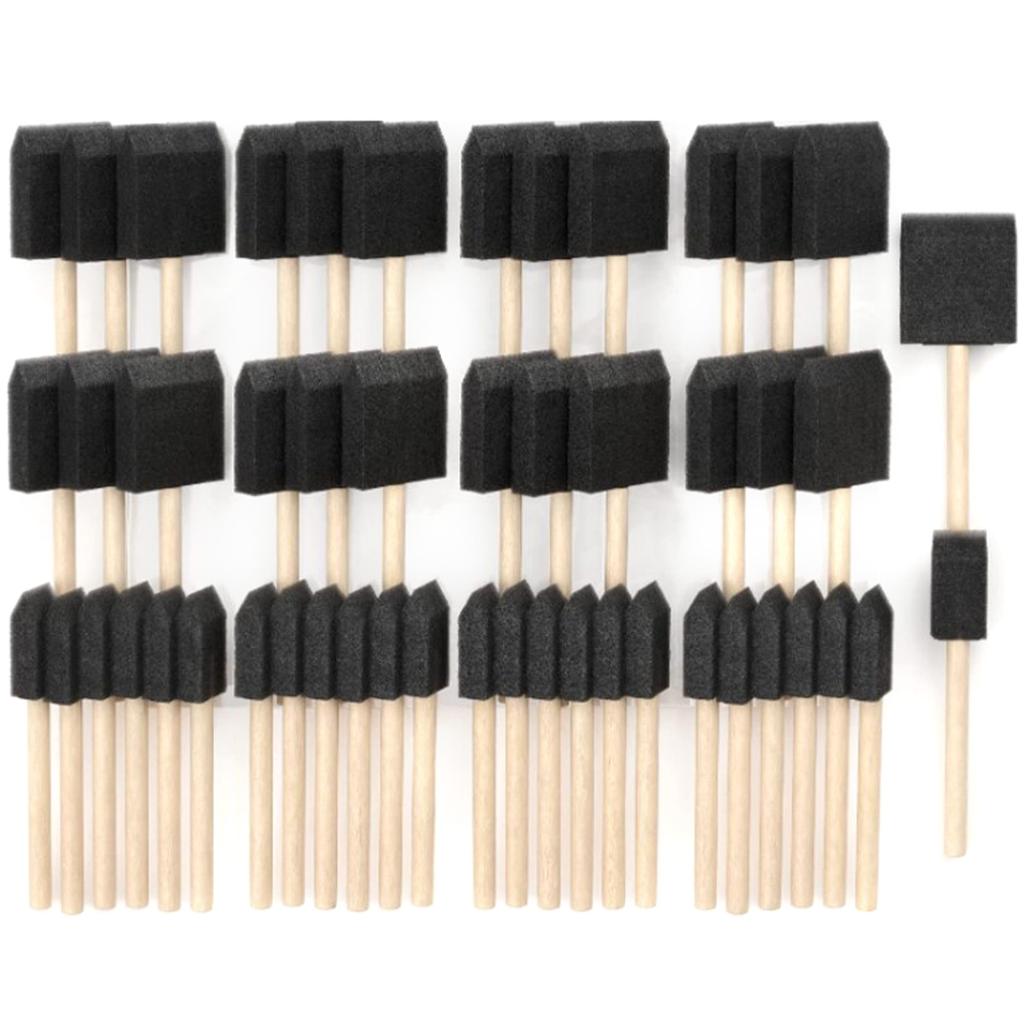 50 Pcs Sponge Brush Set 2 Size Sponge Paint Brush with Handle Grip Lightweight DIY Sponge Paint Pens for Acrylics DIY Painting