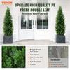 2 Pack 5' Artificial Cedar Topiary Tree Faux Plant UV Decor In/Outdoor