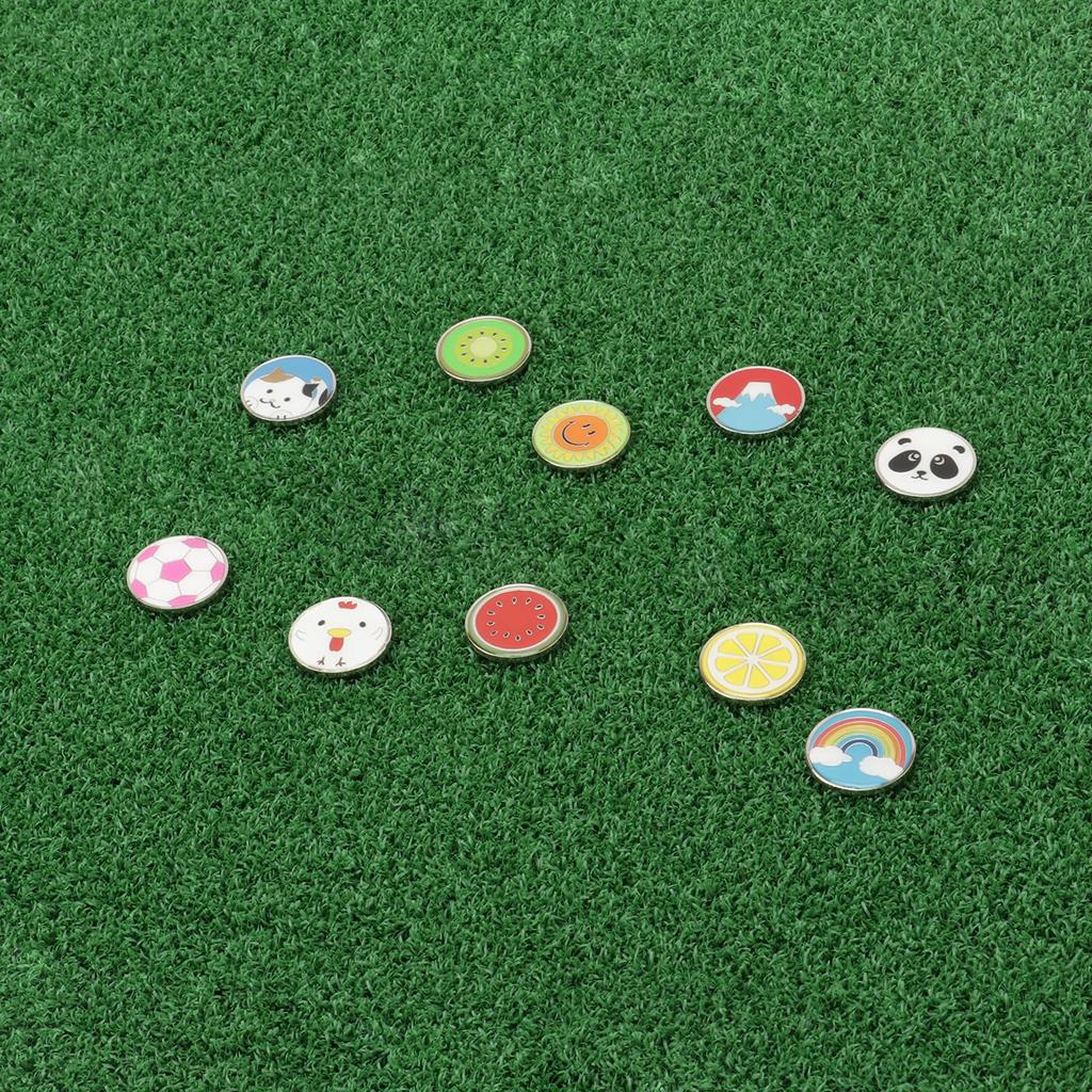 Магнитный маркер для гольфа Табата Зеленый маркер Милый дизайн Магнит для гольфа на траве Цвет, выделяющийся на траве Принадлежности для гольфа Приз за соревнования Подарок Радуга