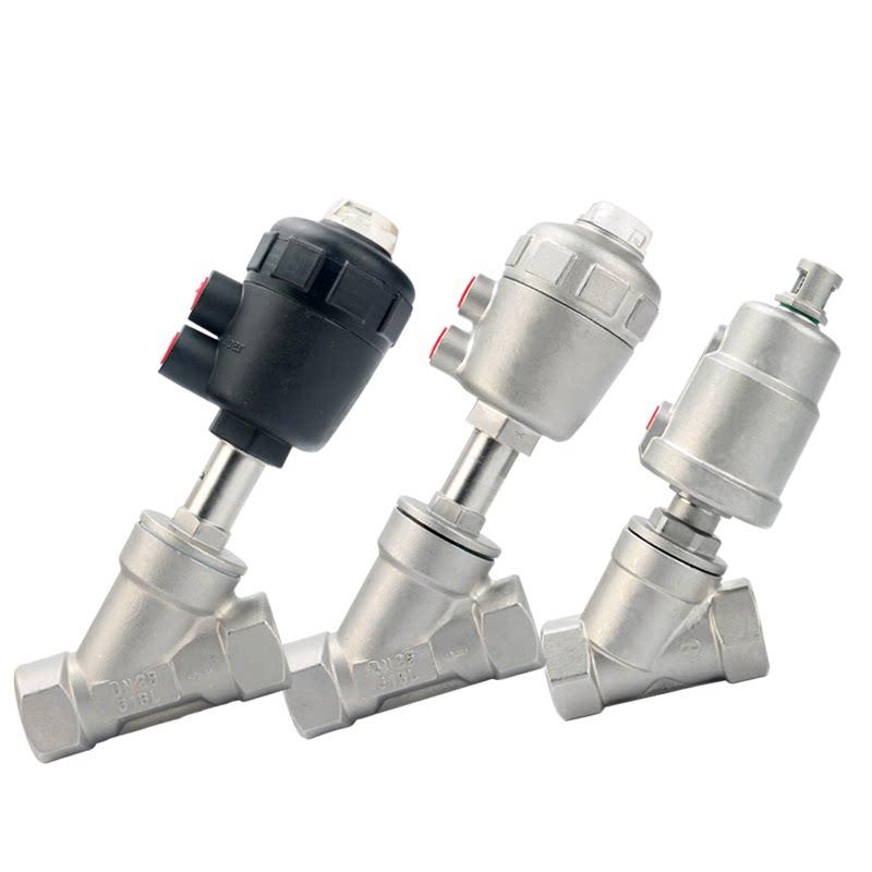 304 Stainless steel angle seat valve pneumatic high temperature and corrosion resistant steam shut-off valve DN15 DN20 DN25 DN50