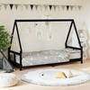 VidaXL Bed Frames for Children, Single Bed with Slat Base, Bedroom Furniture, Scandinavian, Black 80x200 Cm 834452