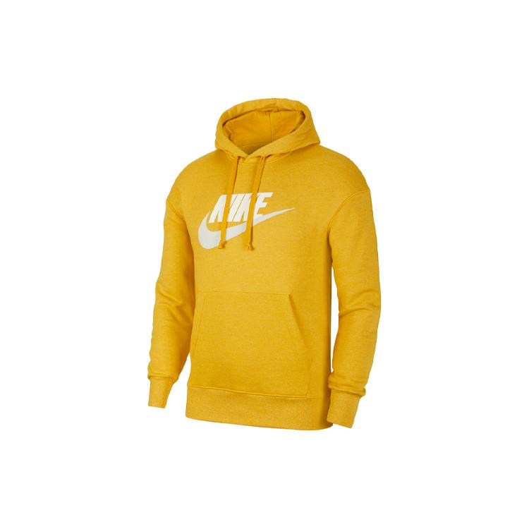 Nike Толстовки Мужские Желтые С Капюшоном Средней Посадки Обычные CN8753-711