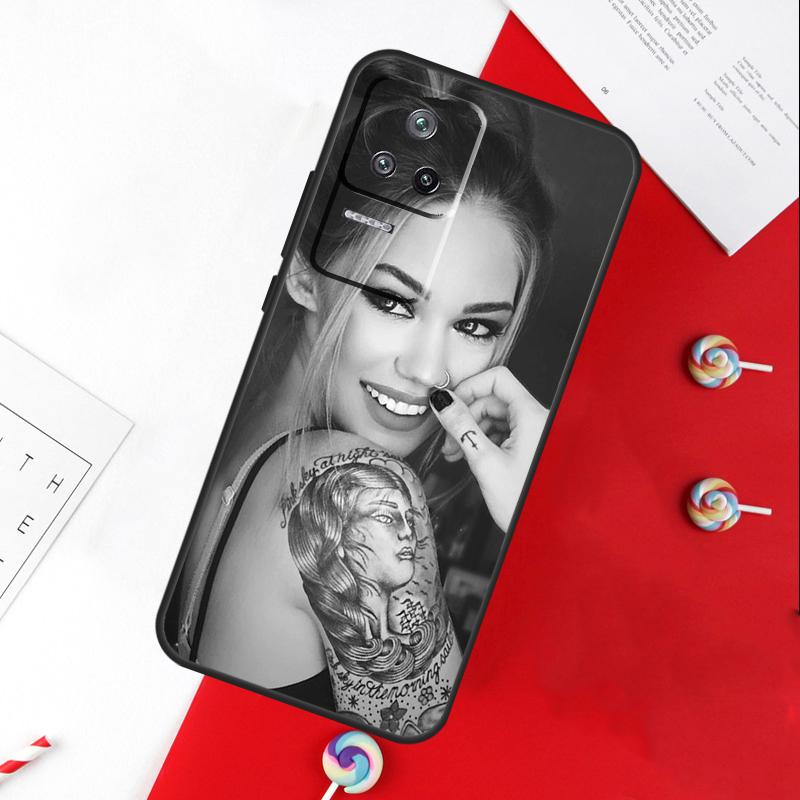 Сексуальная Девушка с Татуировкой на Рукаве Чехол Для Xiaomi 14T 11T 12T 13T Pro 13 14 15 Ultra POCO X7 Pro X3 X5 X6 F5 F6 M6 Pro Чехол