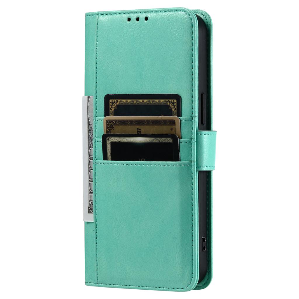 For Motorola Moto G86 5G Case 6 Card Slots PU Leather Anti-Fall Phone Cover with Wrist Strap