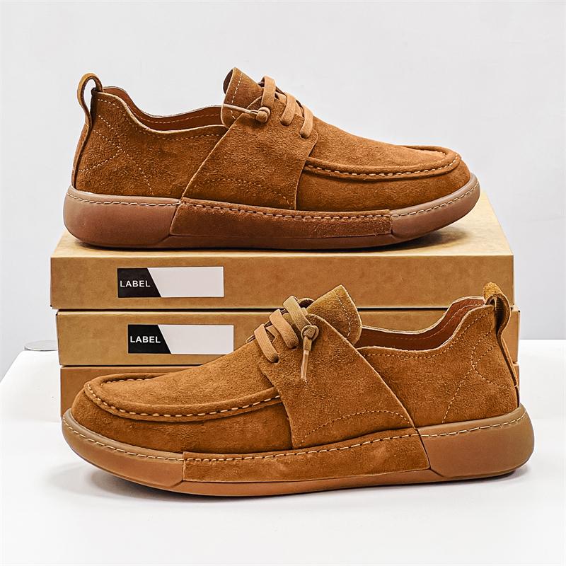 Замшевые кожаные мужские кроссовки, новые роскошные брендовые повседневные туфли для мужчин, супермягкая обувь для отдыха и прогулок, мужская обувь для вождения на открытом воздухе