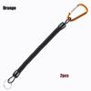 Camping Portable Fishing Lanyards Spring Elastic Rope Camping Carabiner Anti-lost Phone Keychain
