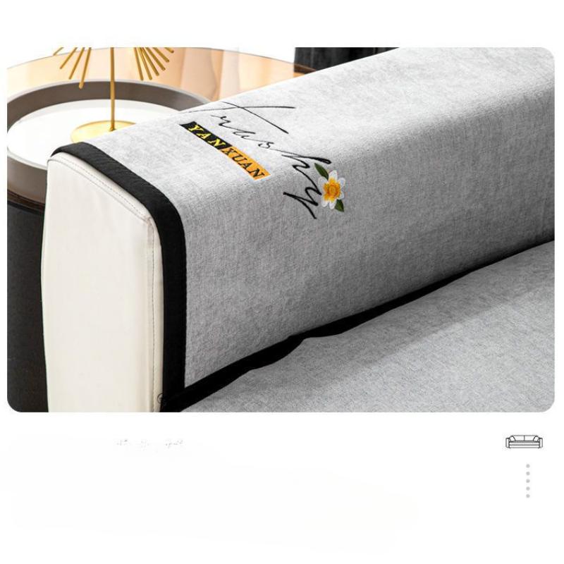 Мягкий шенилл с вышивкой Four Season Universal Sofa Полотенца, Г-образный секционный противоскользящий чехол для дивана для гостиной