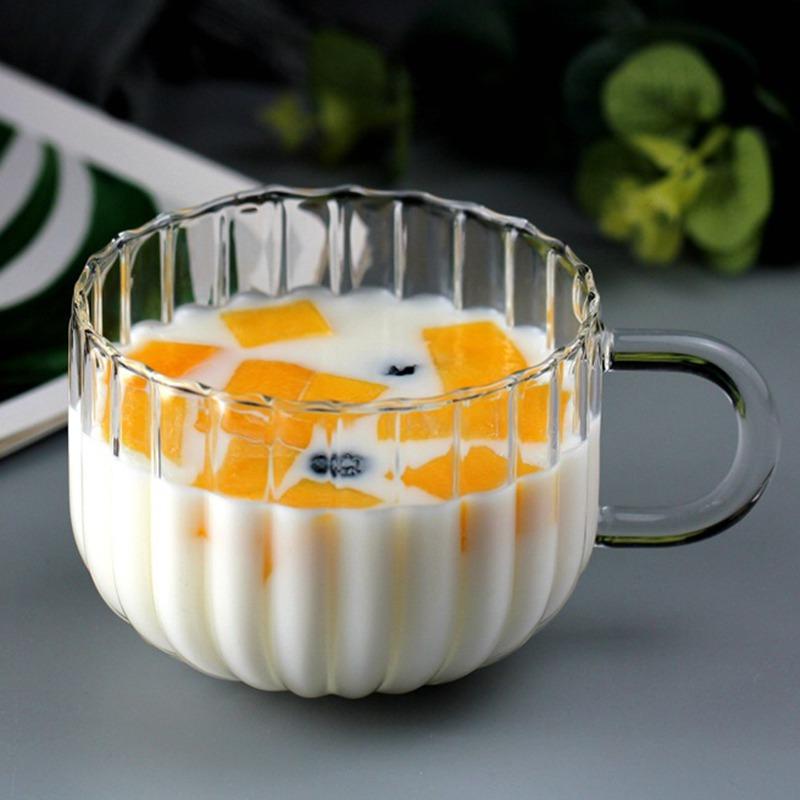 Household Handle High Temperature Resistant Large Capacity Glass Phnom Penh Pumpkin Milk Coffee Breakfast Cup