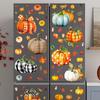 Осенние наклейки на стекло, статические наклейки, тыквы, осенние листья, праздник урожая, наклейки на холодильник на День благодарения